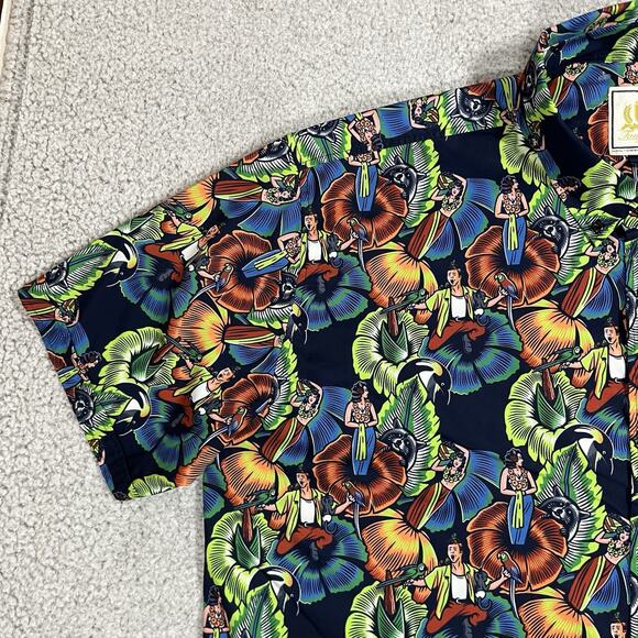 RSVLTS Shirt Mens 3XL Tom Ace Ventura Short Sleeve Movie Hawaiian Roosevelts - Picture 8 of 11